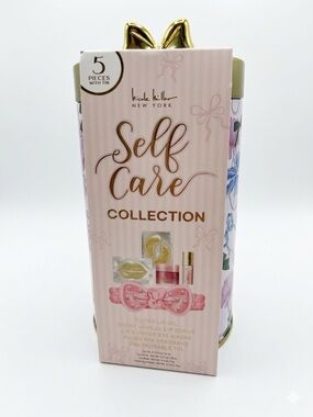 Nicole Miller Gift Set 5 pieces Bow Design Pink & Gold Accents